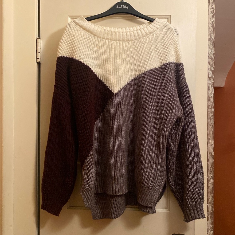 Geometric cosy sweater